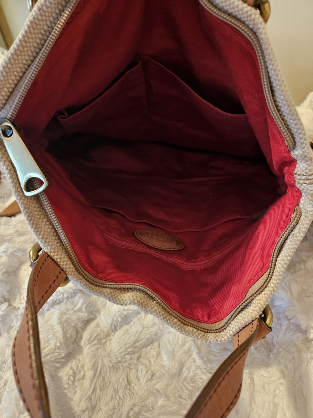 RARE✨️Fossil Fold-Over Explorer Tote-Crossbody - Picture 6 of 11